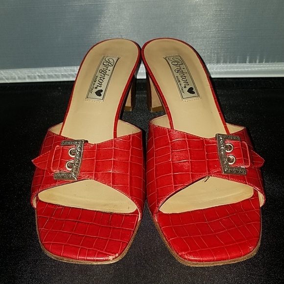 Brighton Shoes - Brighton  1989 red leather heels. Size 8m